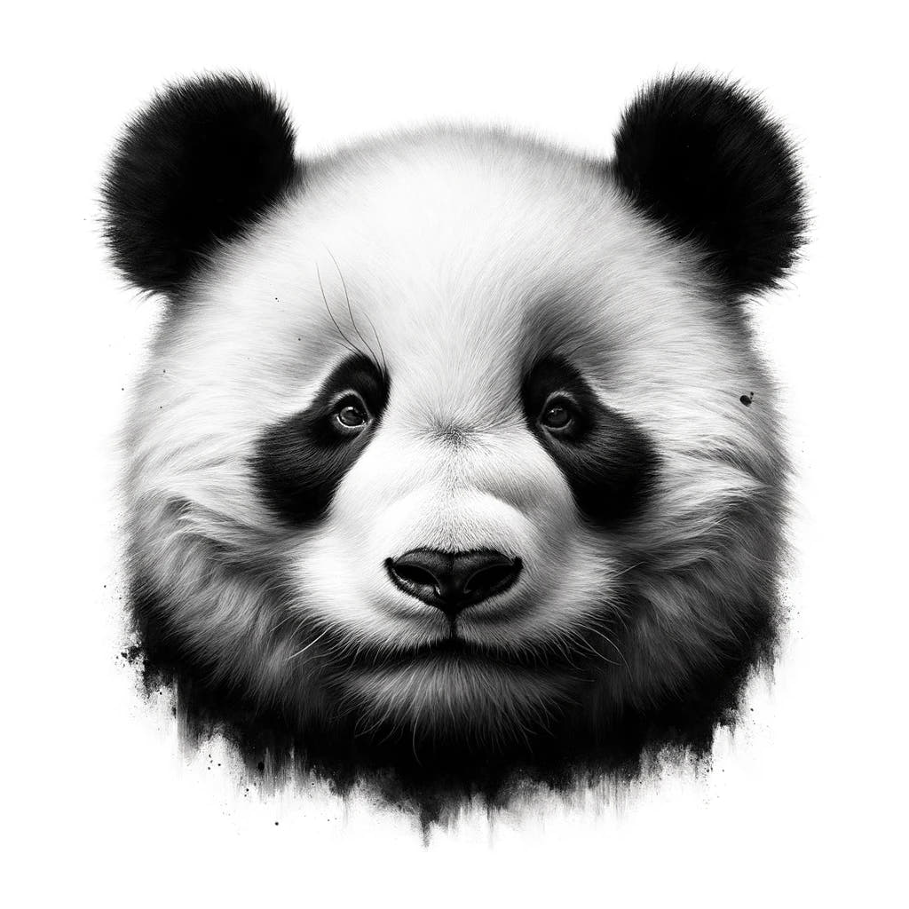 Emotive Panda: Captured Grace Cotton Pillow