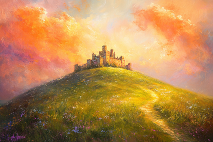 Enchanted Castle Sunset Blanket