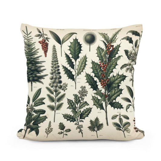 Winter Flora Archive Cotton Cushion - Main Image