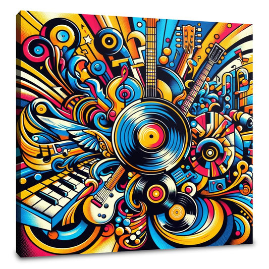 Vibrant Genre Mosaic Canvas - Main Image