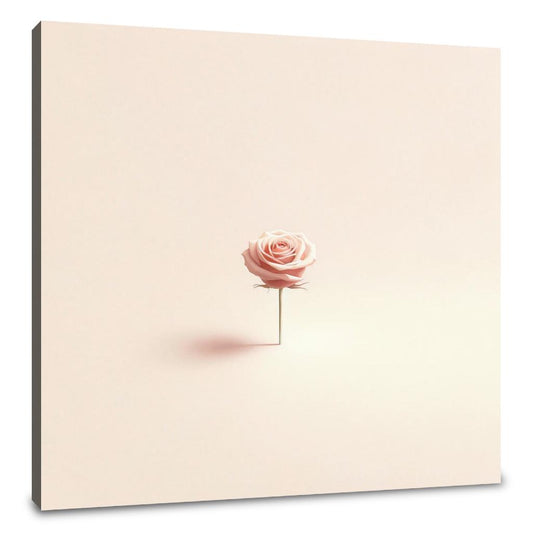 Minimalist Rose Contemplation Canvas - Main Image