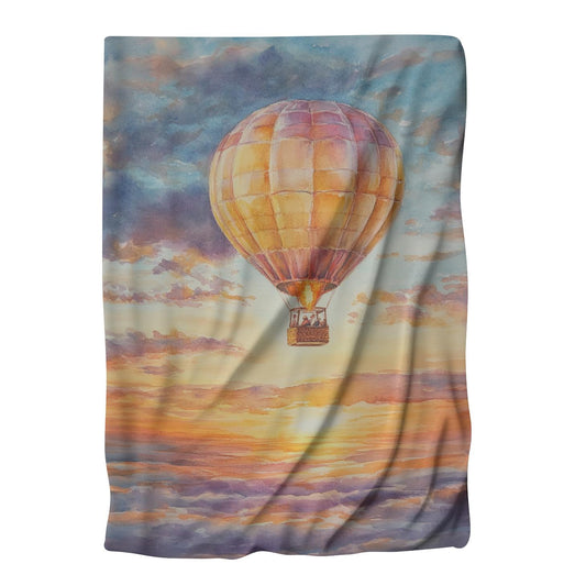 Nostalgic Sunset Balloon Blanket - Main Image