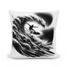 Surge of the Silver Wave Cotton Cushion - Main Image