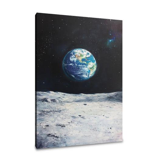 Earthrise Over Moon Canvas - Main Image