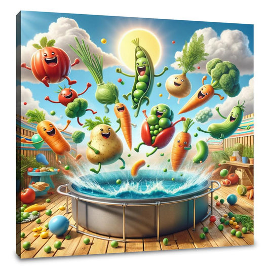 Vegetable Pool Party Canvas - Main Image