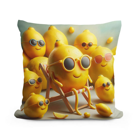 Lemonade Whimsy Cotton Cushion - Main Image