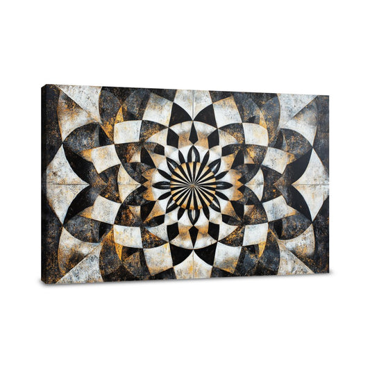Golden Symmetry Meditation Canvas - Main Image