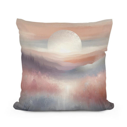 Dawn's Silver Mist Cotton Cushion - Main Image
