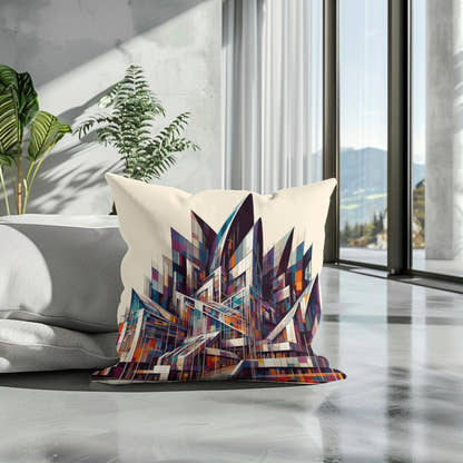 Edinburgh Scottish Parliament Abstract Vision Cotton Cushion - Secondary Image 3