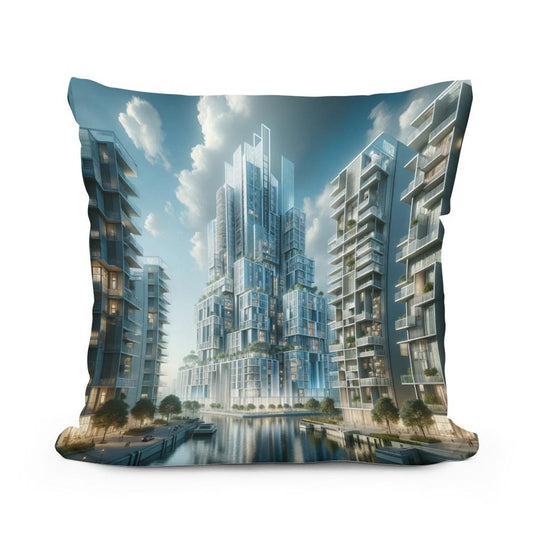 Future Skyline Cotton Cushion - Main Image