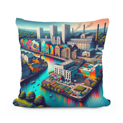 Newcastle Ouseburn Valley Creative Fusion Cotton Cushion - Main Image