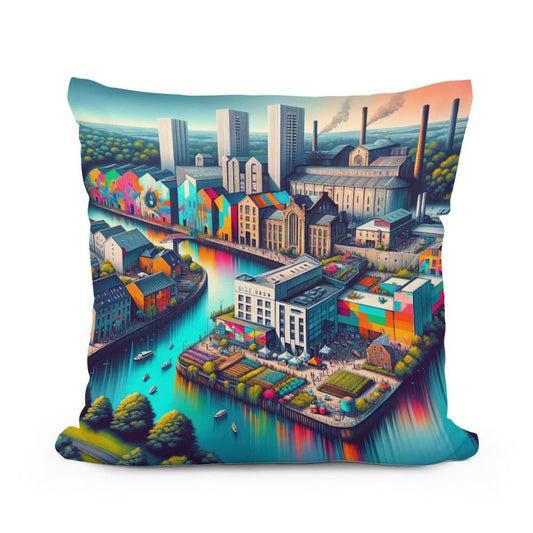 Newcastle Ouseburn Valley Creative Fusion Cotton Cushion - Main Image