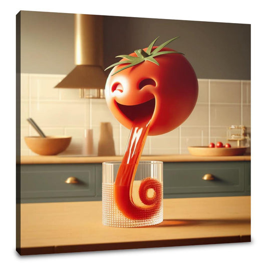 Spirited Tomato Pour Canvas - Main Image