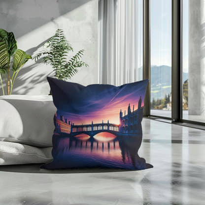 Cambridge Twilight Bridge Cotton Cushion - Secondary Image 3
