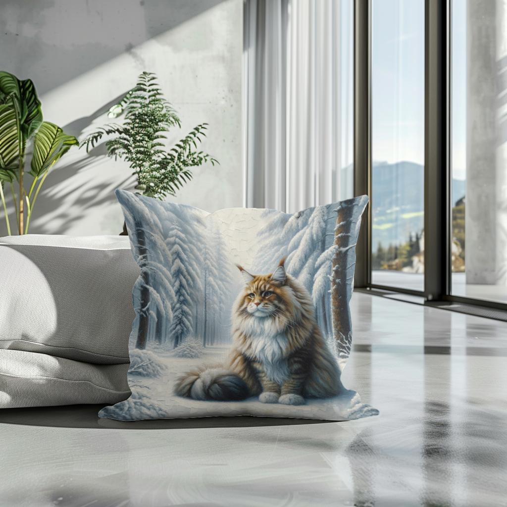 Winter's Majesty Cotton Cushion - Secondary Image 3