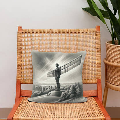 Newcastle Angel of the North Classic Vision Cotton Cushion - Secondary Image 2