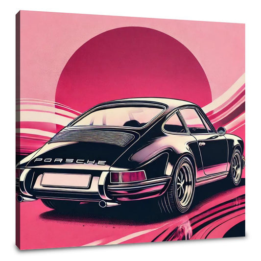 Modern Black Porsche Canvas - Main Image