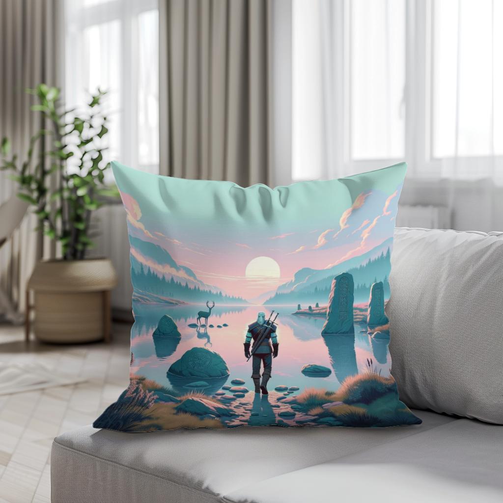 Twilight Tranquillity Cotton Cushion - Secondary Image 4