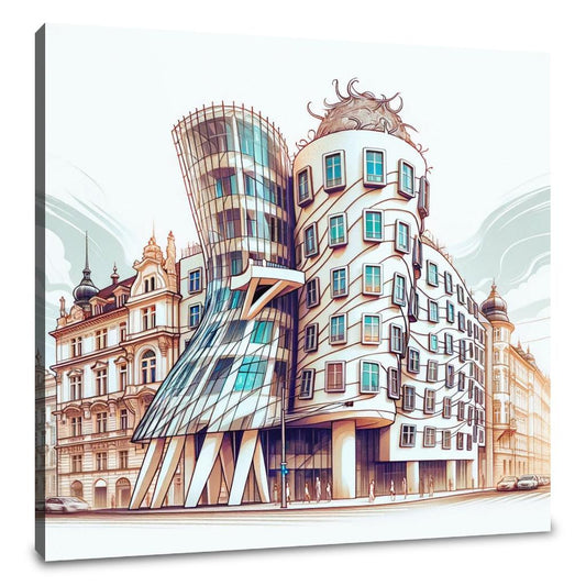 Dancing House Flow Canvas - Main Image