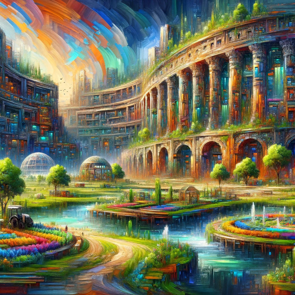 Future Echoes Amidst Ruins Canvas