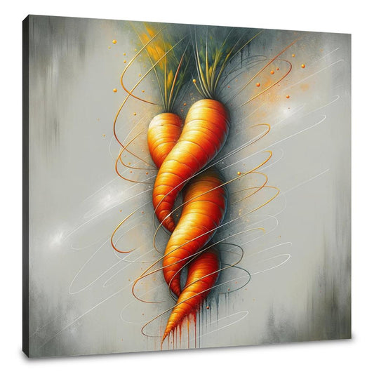 Whimsical Carrot Swirl Canvas - Main Image