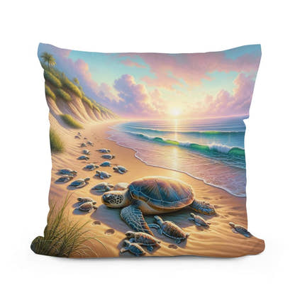 Turtle Haven Dawn Cotton Cushion - Main Image