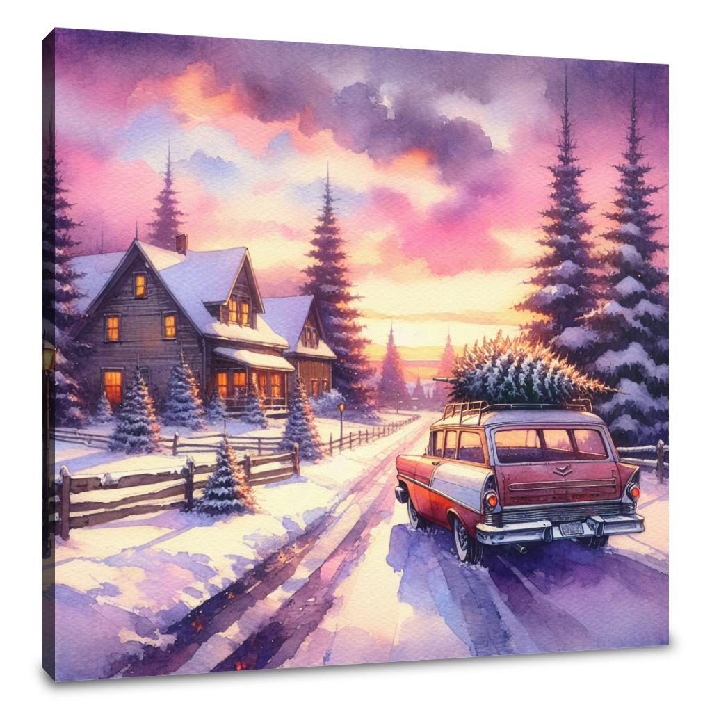 Wistful Winter Sunset Canvas - Main Image