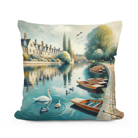 Cambridge Calm Cotton Cushion - Main Image