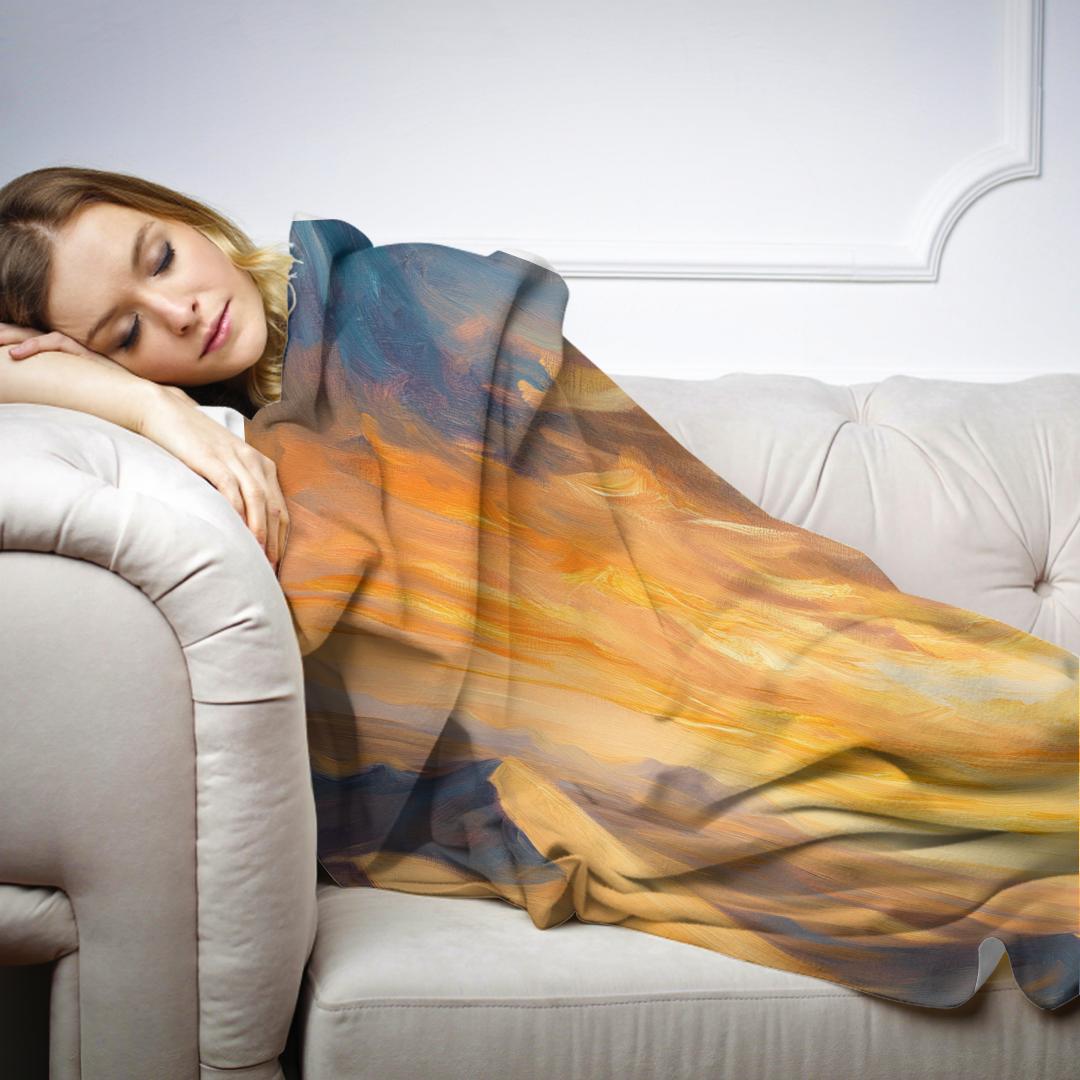 Nostalgic Desert Serenity Blanket - Secondary Image