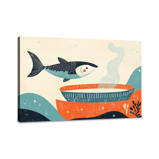 Floating Fish Soup Canvas - Main Image