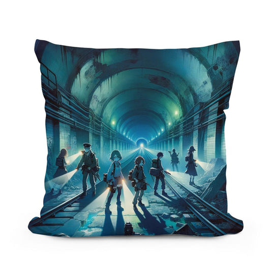 Subway Shadows Cotton Cushion - Main Image