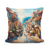 Sunny Mediterranean Charm Cotton Cushion - Main Image
