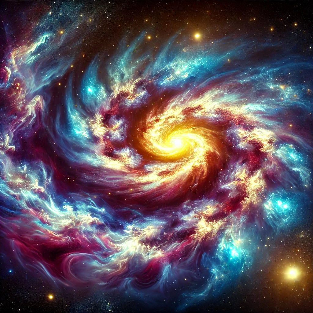 Galactic Whirl Cotton Pillow