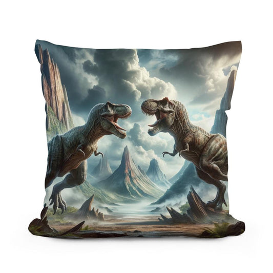 Thunder Duel Rex Cotton Pillow - Main Image