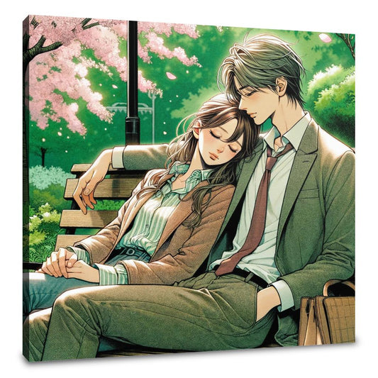 Cherry Blossom Embrace Canvas - Main Image