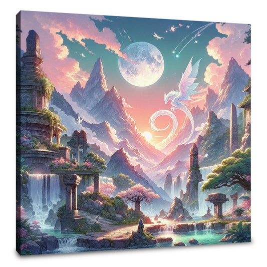 Mystical Mountain Sanctuary Canvas - Main Image