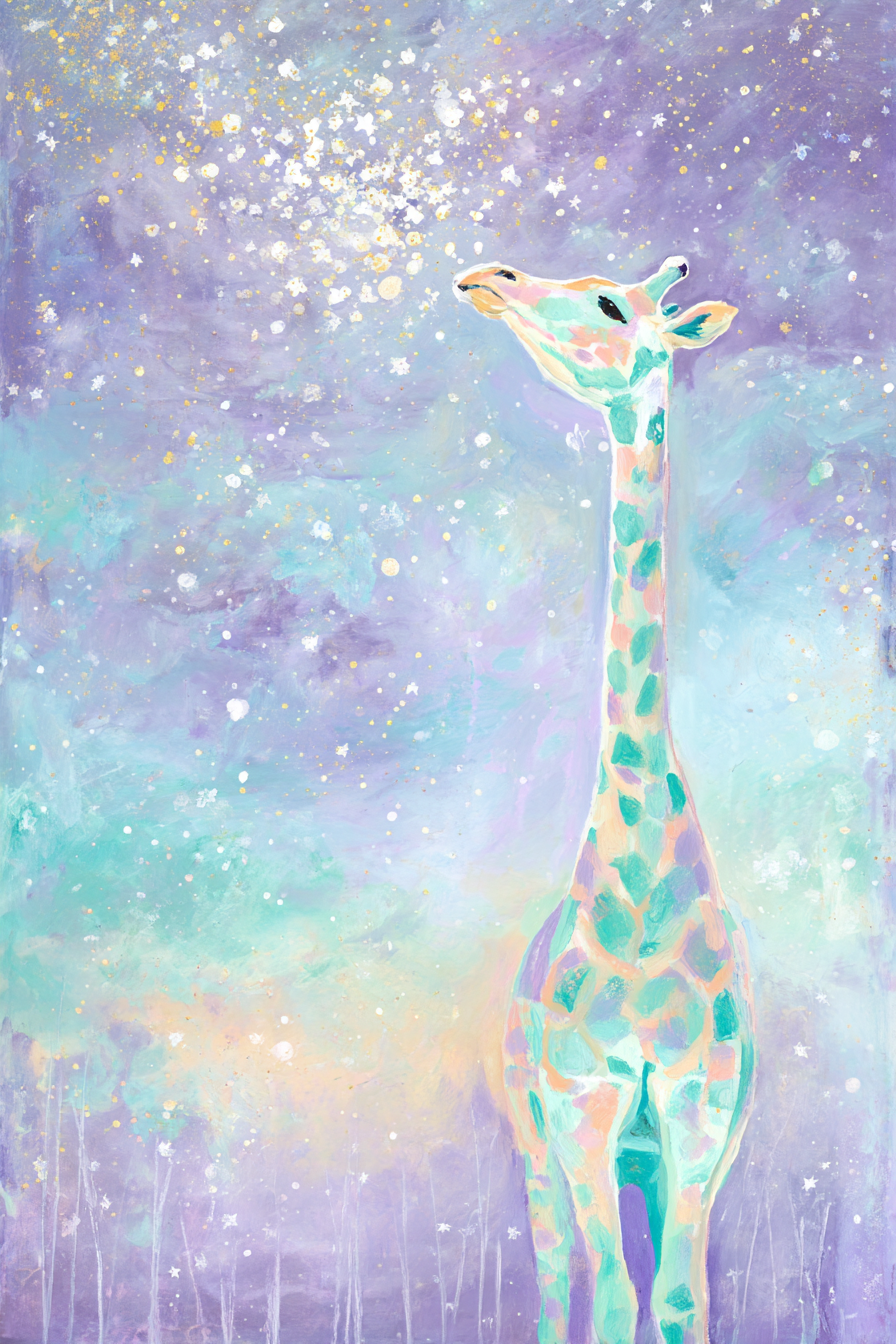 Giraffe Starry Dreams Canvas