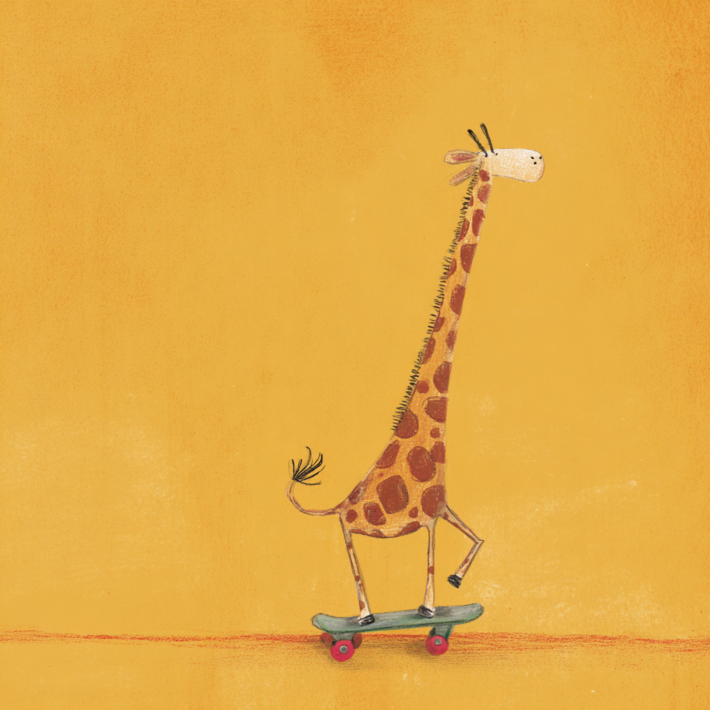 Giraffe on Wheels Canvas