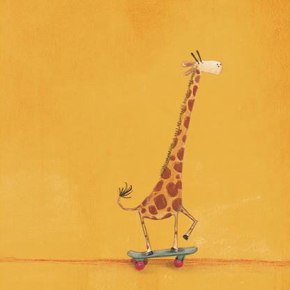 Giraffe on Wheels Canvas