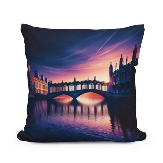 Cambridge Twilight Bridge Cotton Cushion - Main Image