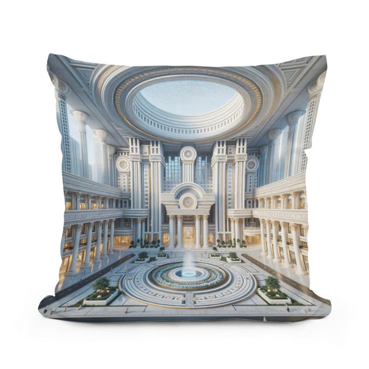 Neo-Future Elegance Cotton Cushion - Main Image