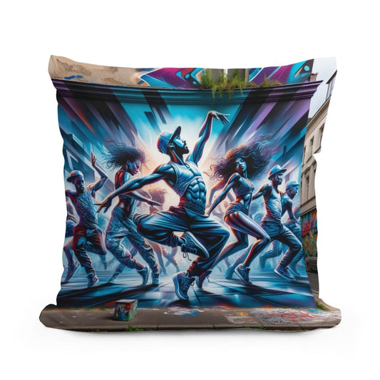 Dance of the Streets Cotton Cushion - Main Image