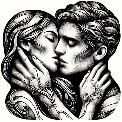 Golden Kiss Cotton Pillow