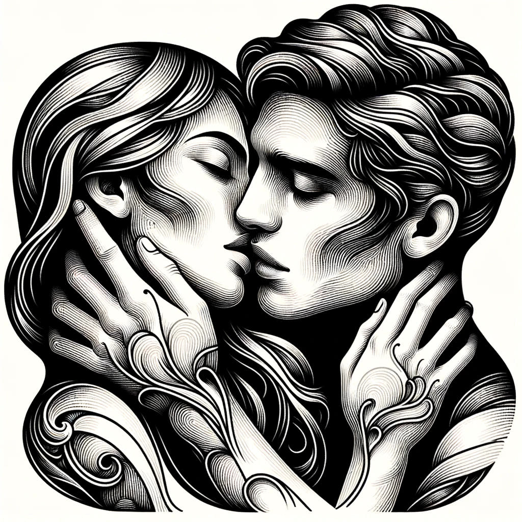 Golden Kiss Cotton Pillow