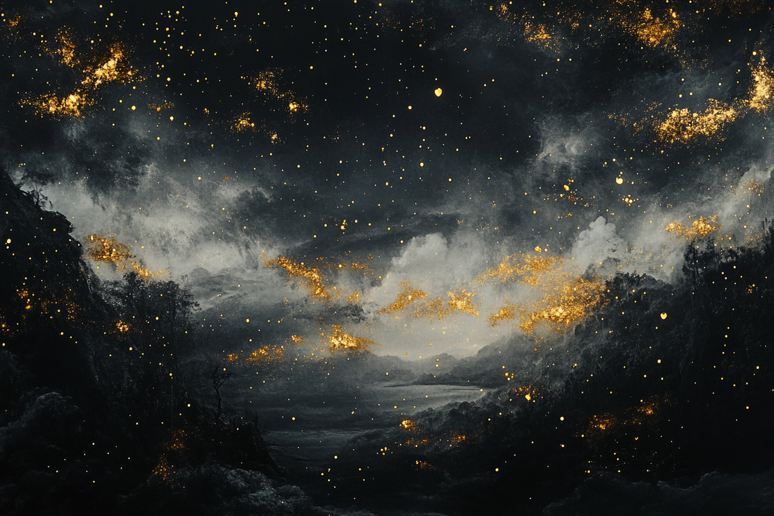 Golden Stars on Shadowed Blanket