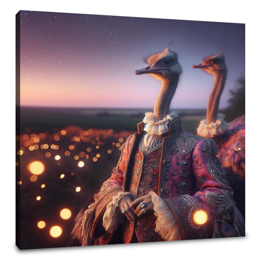 Regal Ostrich Dusk Romance Canvas - Main Image
