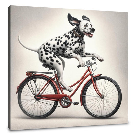 Pedalling Pooch Adventure Canvas - Main Image
