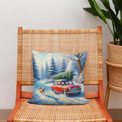 Christmas Journey Home Cotton Cushion - Secondary Image 2