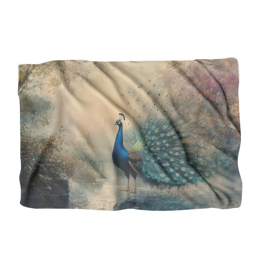 Peacock Tranquility Sunrise Blanket - Main Image