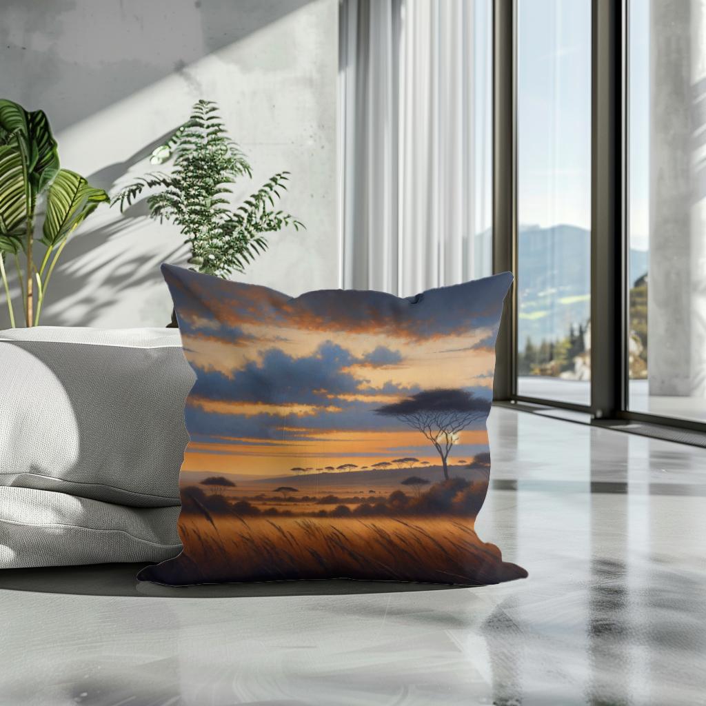 Twilight Savannah Cotton Cushion - Secondary Image 3